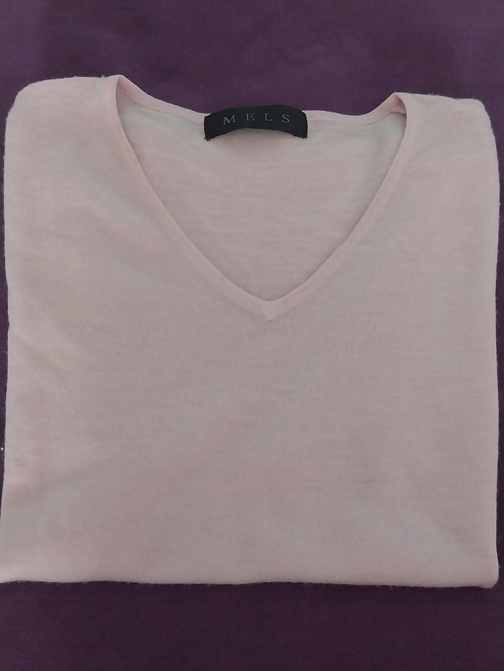 Women's V-Neck Lightweight Pink Sweater